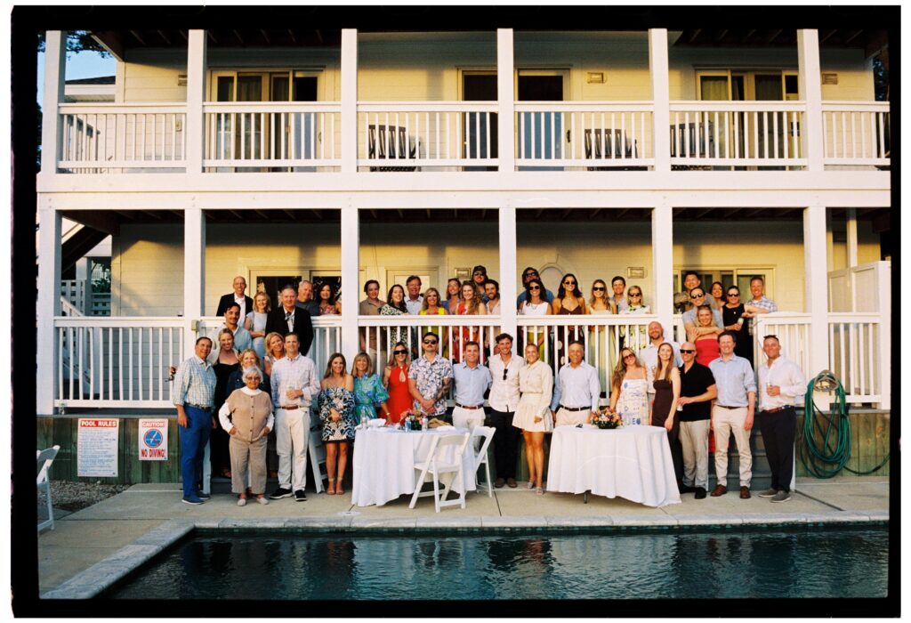 wedding guests at whalehead club wedding