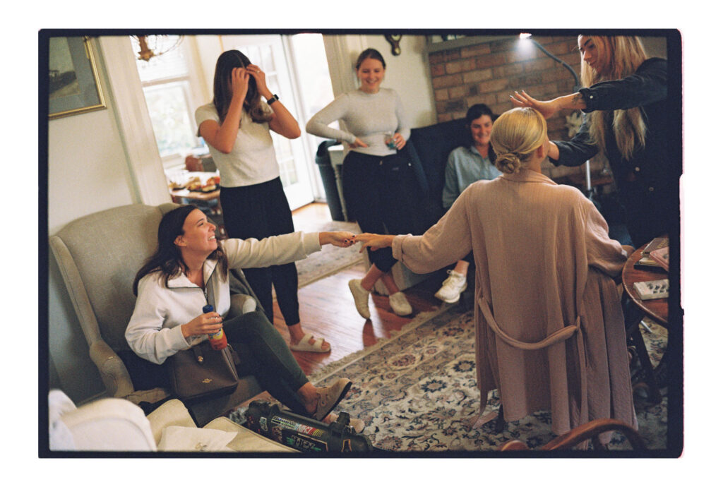 Jersey shore wedding getting ready with family