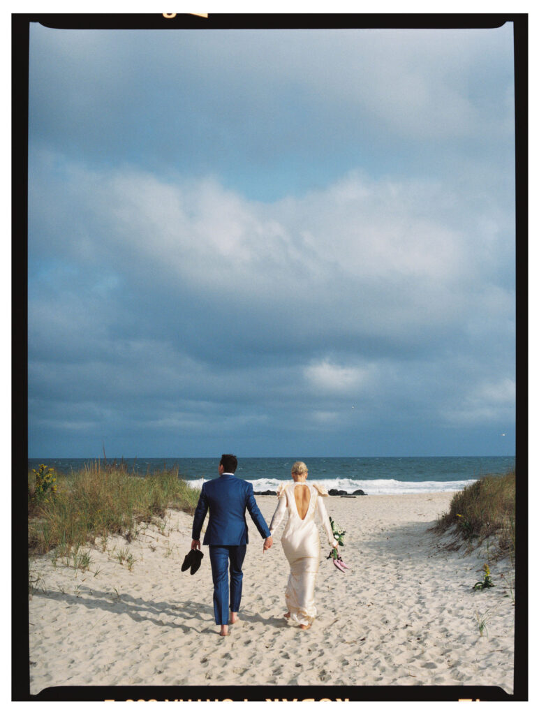 jersey shore wedding portraits on the beach