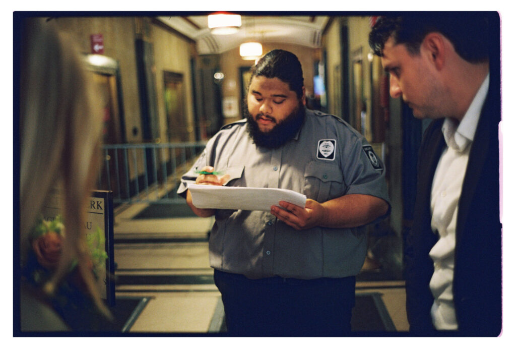 Couple waiting to elope in NYC at City Hall