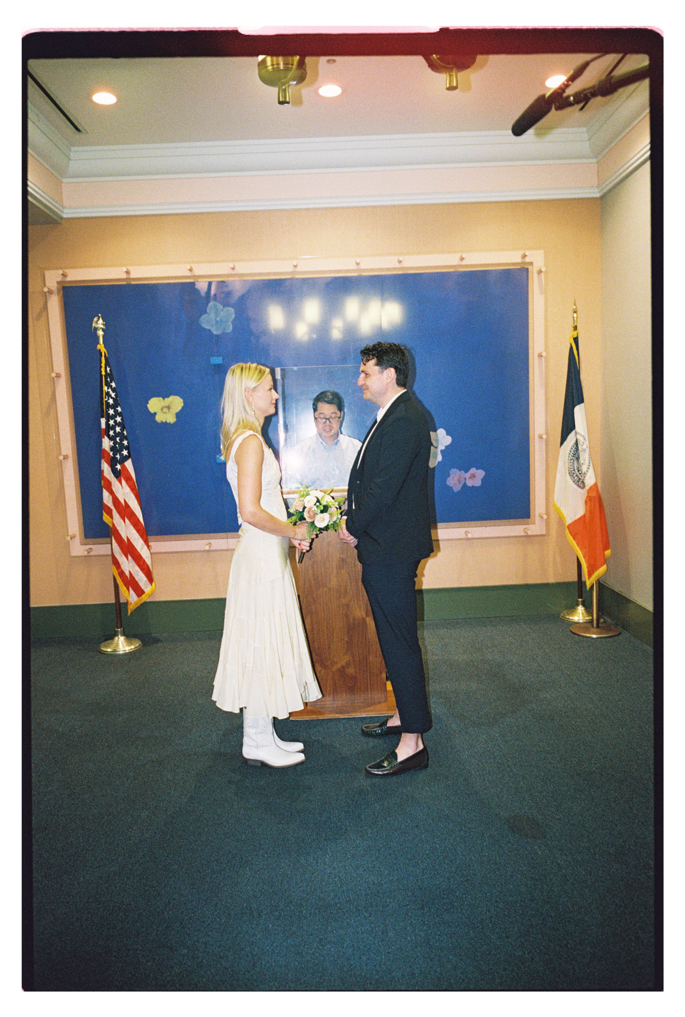 Elopement NYC ceremony at the City Hall marriage bureau